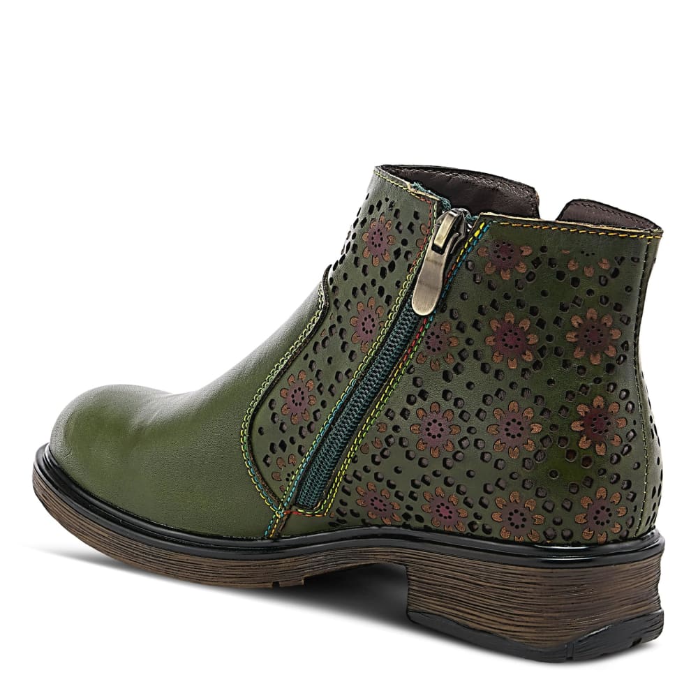 Spring Step Shoes L'artiste Starisborn Leather Floral Boots Shoes by Spring Step Shoes – Don't Panic Shoes