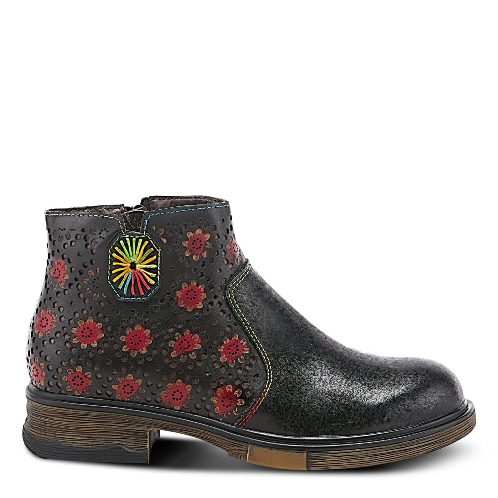 Spring Step Shoes L'artiste Starisborn Leather Floral Boots Shoes by Spring Step Shoes – Don't Panic Shoes