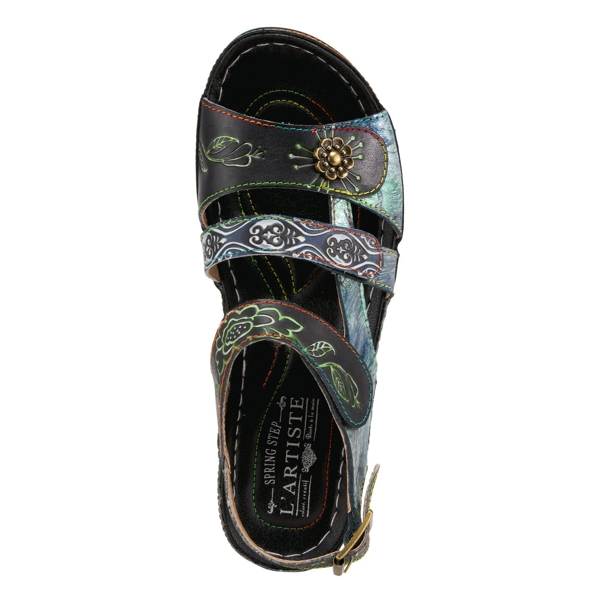 Spring Step Shoes L'artiste Sumacah Sandal Women's Hand Painted Leather Sandals by Spring Step Shoes – Don't Panic Shoes