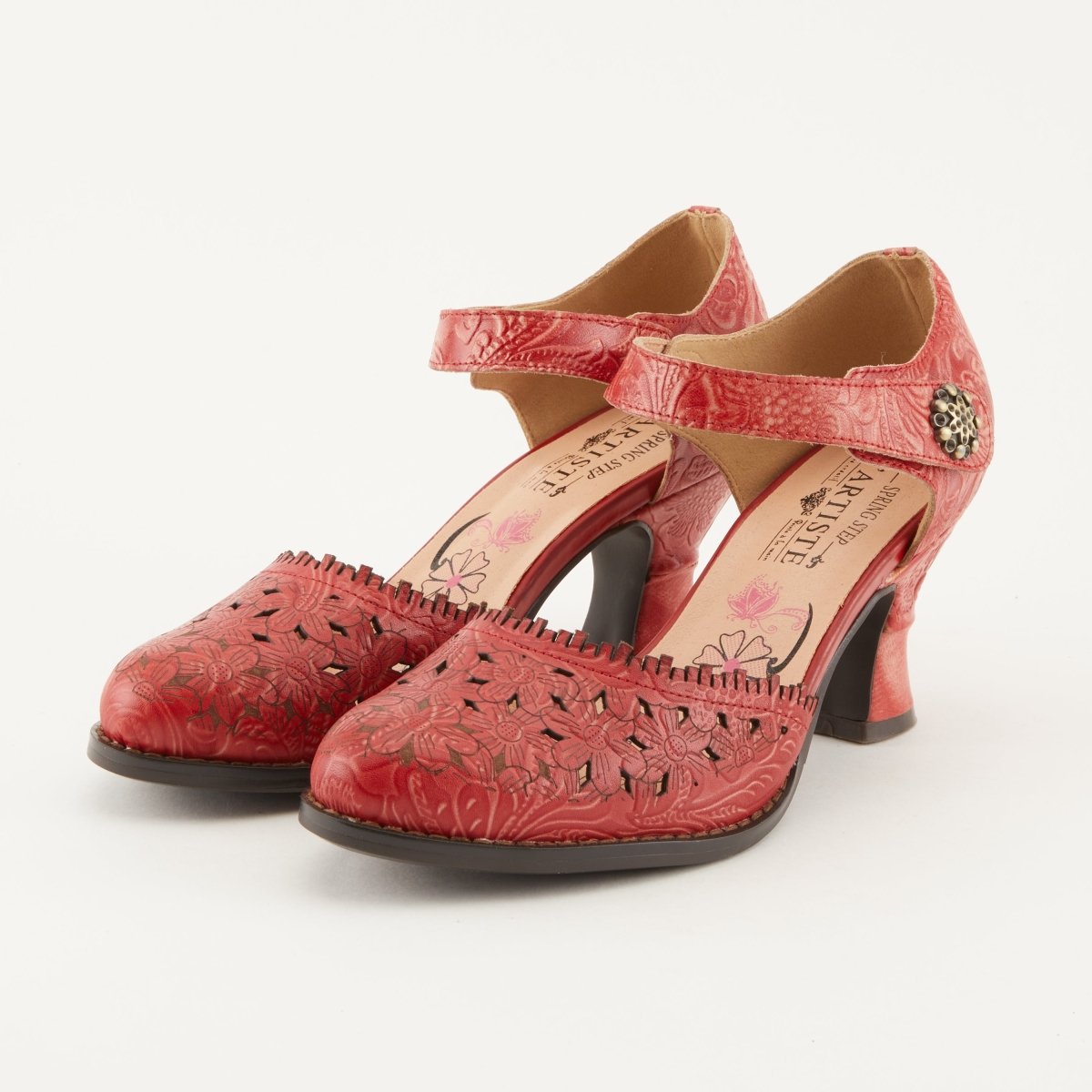 Spring Step ShoeS L'artiste Visionary Ankle Strap Shoe Women’s Hand Painted Leather Shoes by Spring Step Shoes – Don't Panic Shoes