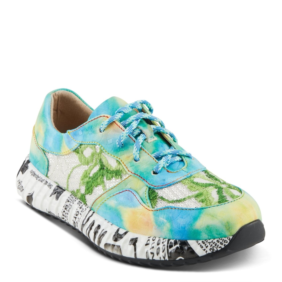Spring Step Shoes L'artiste Women's Emelie Turquoise Multi Sneakers Sneakers by Spring Step Shoes – Don't Panic Shoes