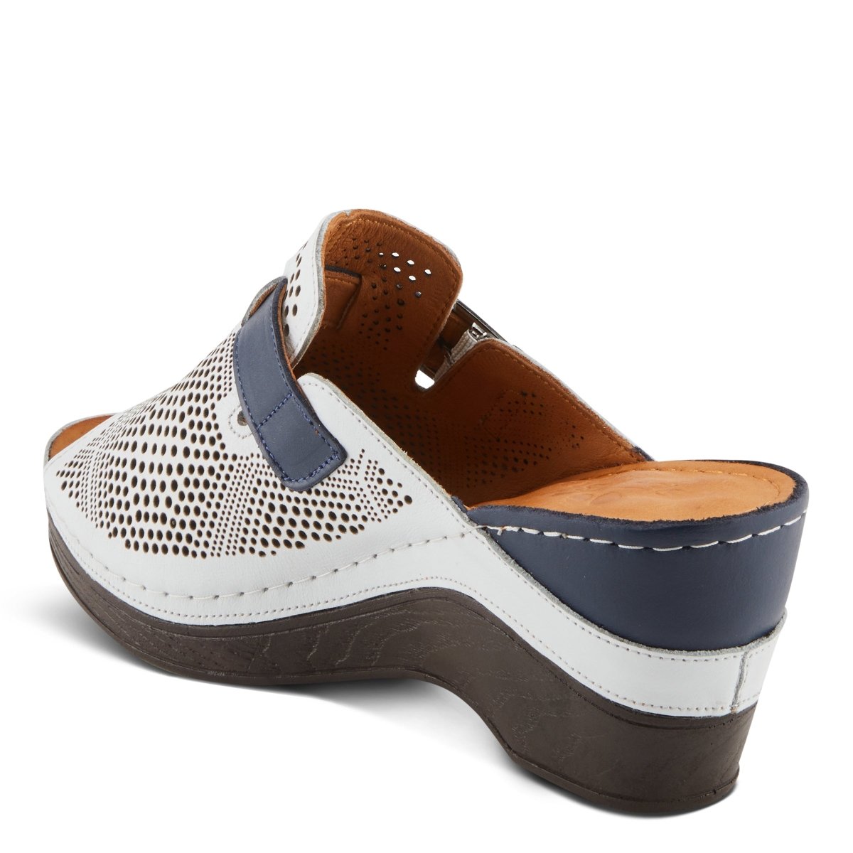 Spring Step ShoeS Momelle Sandals Women’s Perforated Leather 3" Heel Wedges Casual Sandals by Spring Step Shoes – Don't Panic Shoes