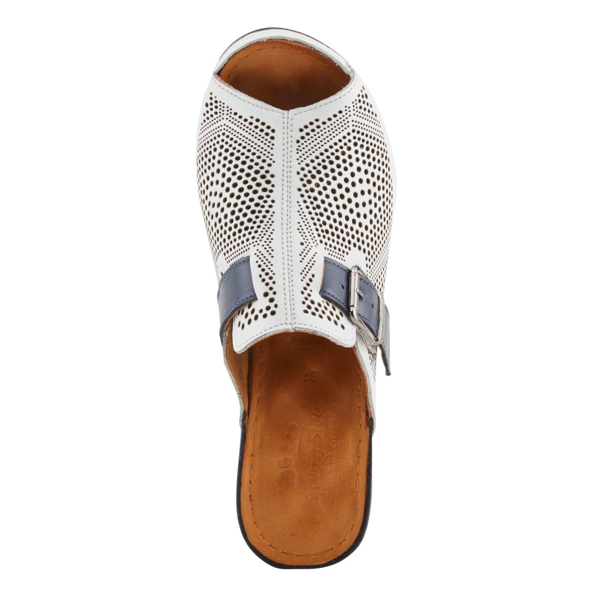 Spring Step ShoeS Momelle Sandals Women’s Perforated Leather 3" Heel Wedges Casual Sandals by Spring Step Shoes – Don't Panic Shoes