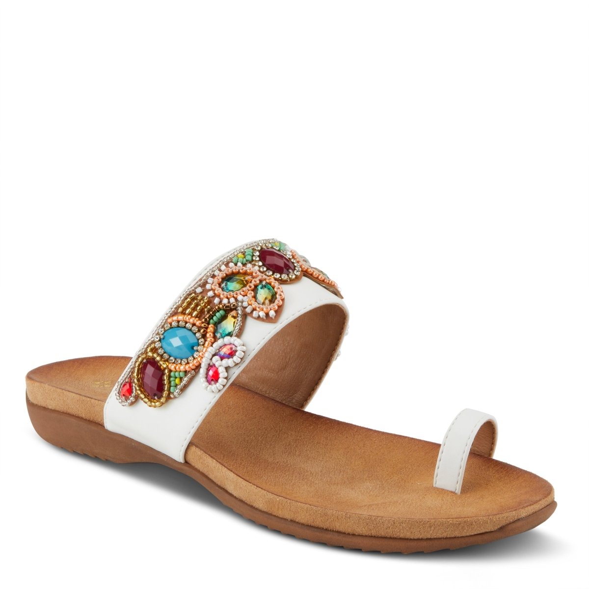 Spring Step ShoeS Patrizia Amalfi Sandals Women’s Multicolored Beaded Slide Sandals by Spring Step Shoes – Don't Panic Shoes