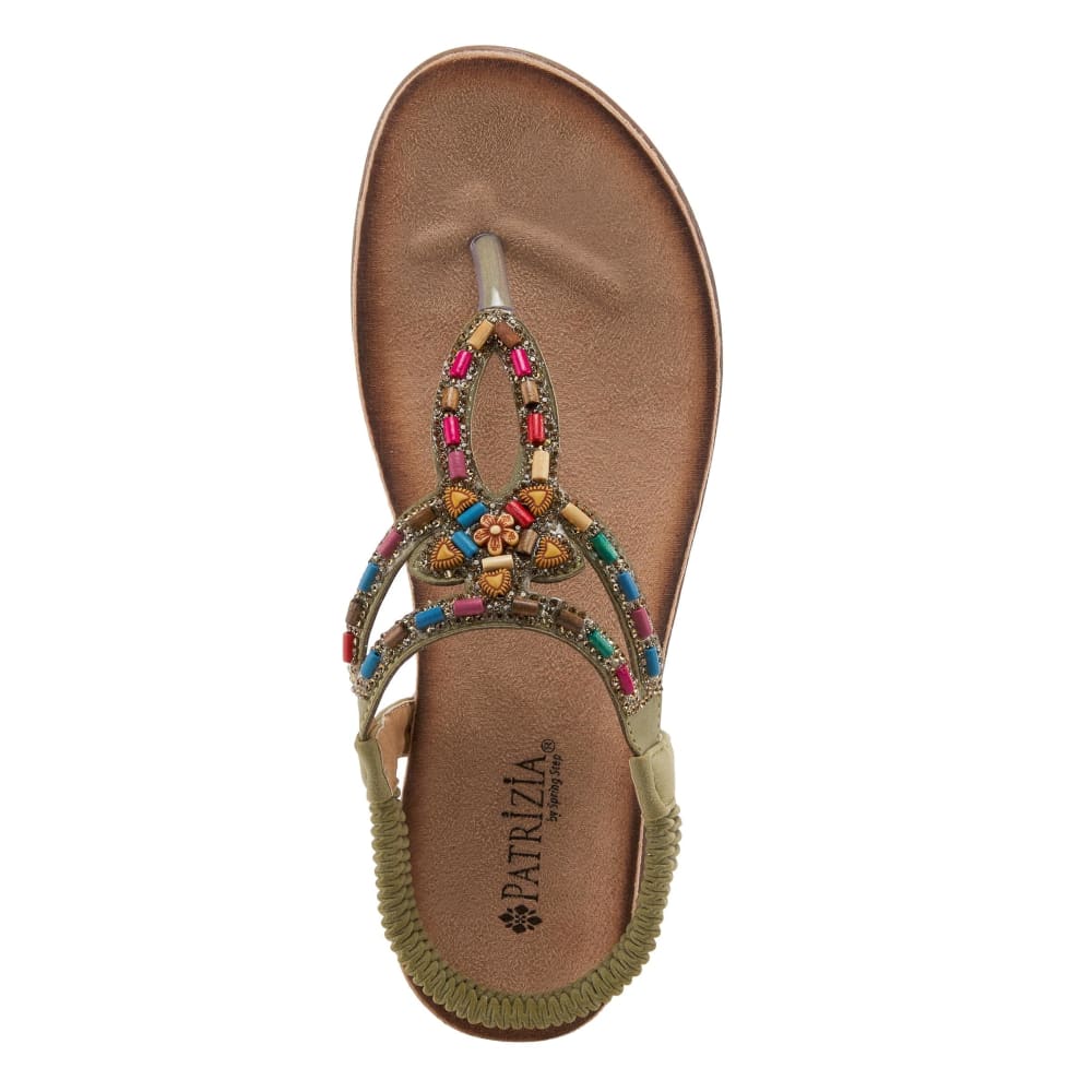 Spring Step Shoes Patrizia Crema Women's Thong Stretch Back Strap Sandals Shoes by Spring Step Shoes – Don't Panic Shoes