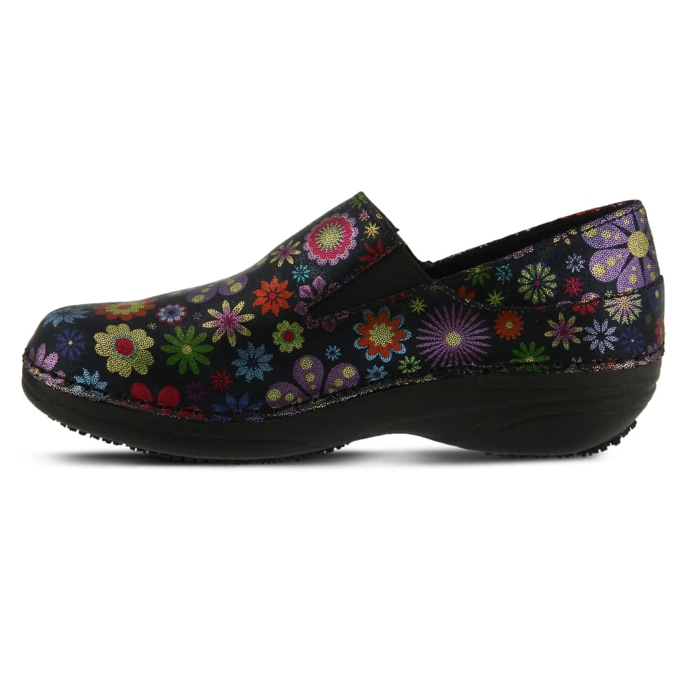 Spring Step Shoes Professional Manila Flpwr Women's Black Multi Slip On Shoes Shoes by Spring Step Shoes – Don't Panic Shoes