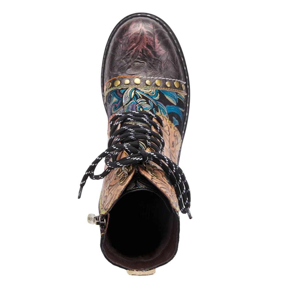 Spring Step Shoes Severe Women's Fabulous Charcoal Multi Leather Boots Shoes by Spring Step Shoes – Don't Panic Shoes