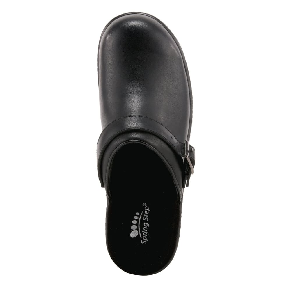 Spring Step Shoes Women's Black Leather Clogs Shoes by Spring Step Shoes – Don't Panic Shoes