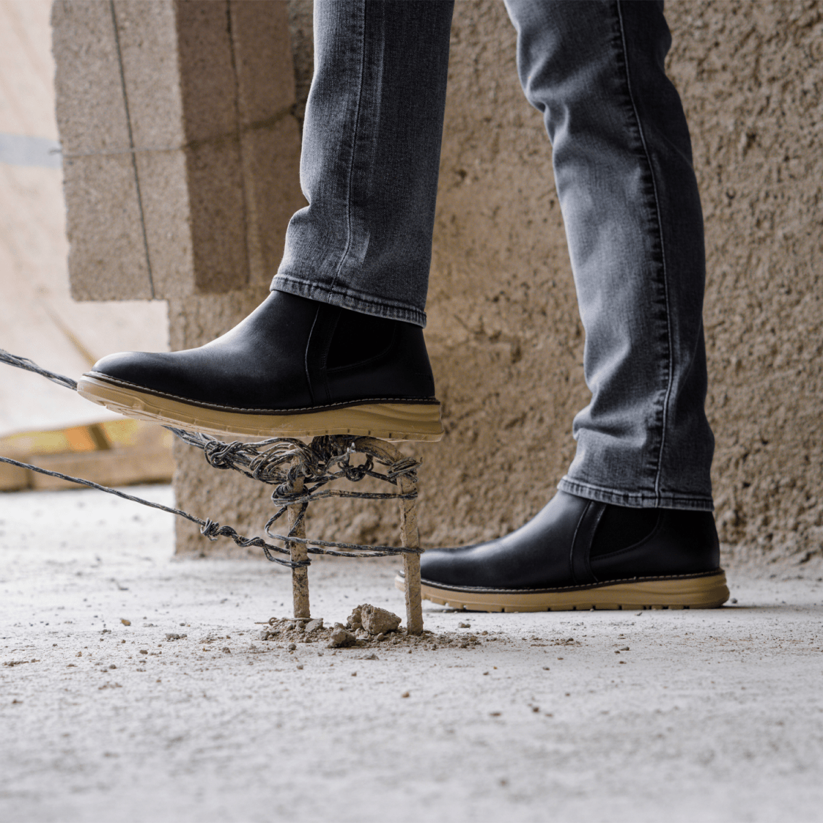 Steel Toe Chelsea Boot Becks Black Chelsea Boots by Proxon Premium Workwear – Don't Panic Shoes