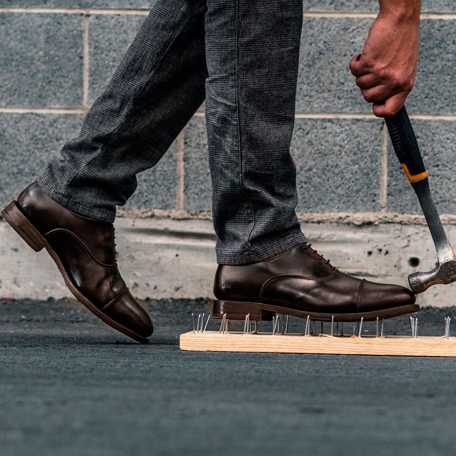 Steel Toe Executive Shoe Ceo Brown Executive Safe by Proxon Premium Workwear – Don't Panic Shoes