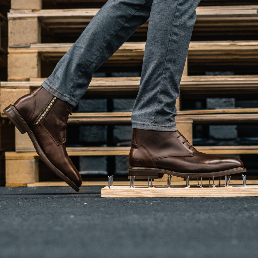 Steel Toe Lace Up Boot Mich Brown Lace - up by Proxon Premium Workwear – Don't Panic Shoes