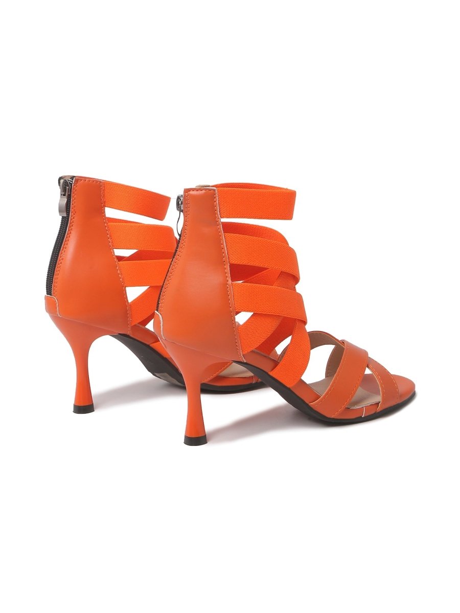 Stella | Orange Heels by J.Adams – Don't Panic Shoes