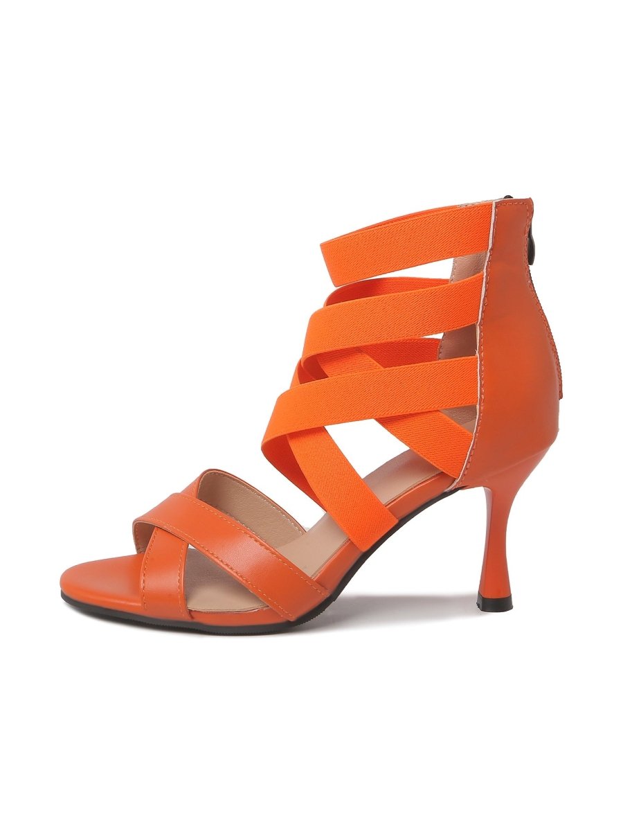 Stella | Orange Heels by J.Adams – Don't Panic Shoes