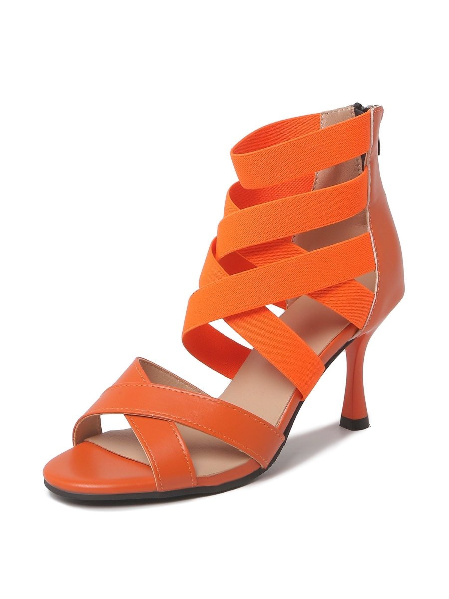 Stella | Orange Heels by J.Adams – Don't Panic Shoes