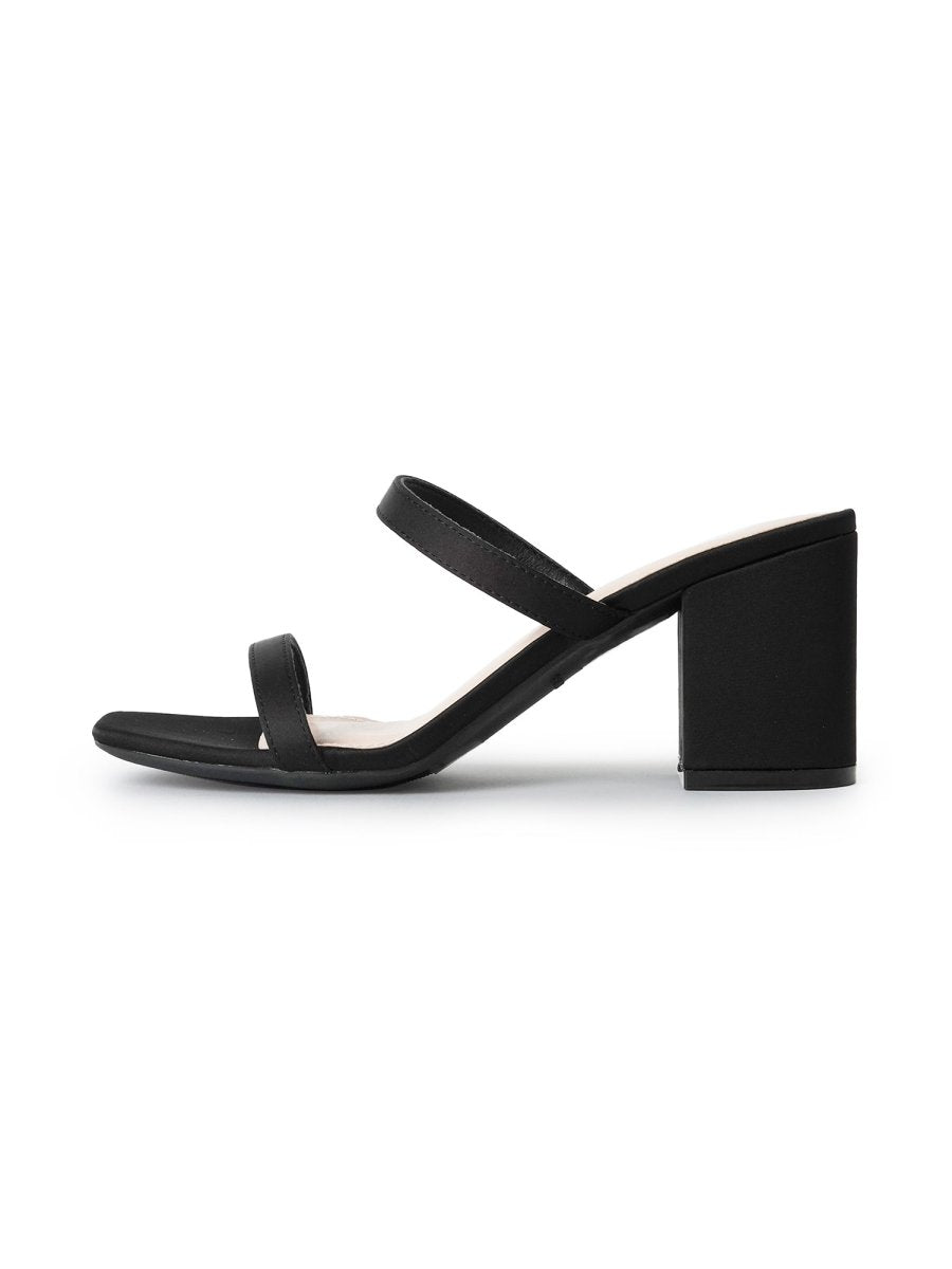 Stormi | Black Satin Heels by J.Adams – Don't Panic Shoes