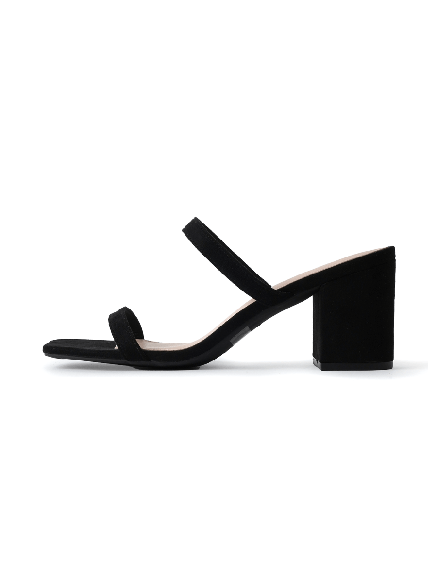 Stormi | Black Suede Heels by J.Adams – Don't Panic Shoes