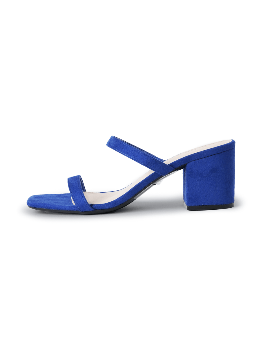 Stormi | Blue Suede Heels by J.Adams – Don't Panic Shoes