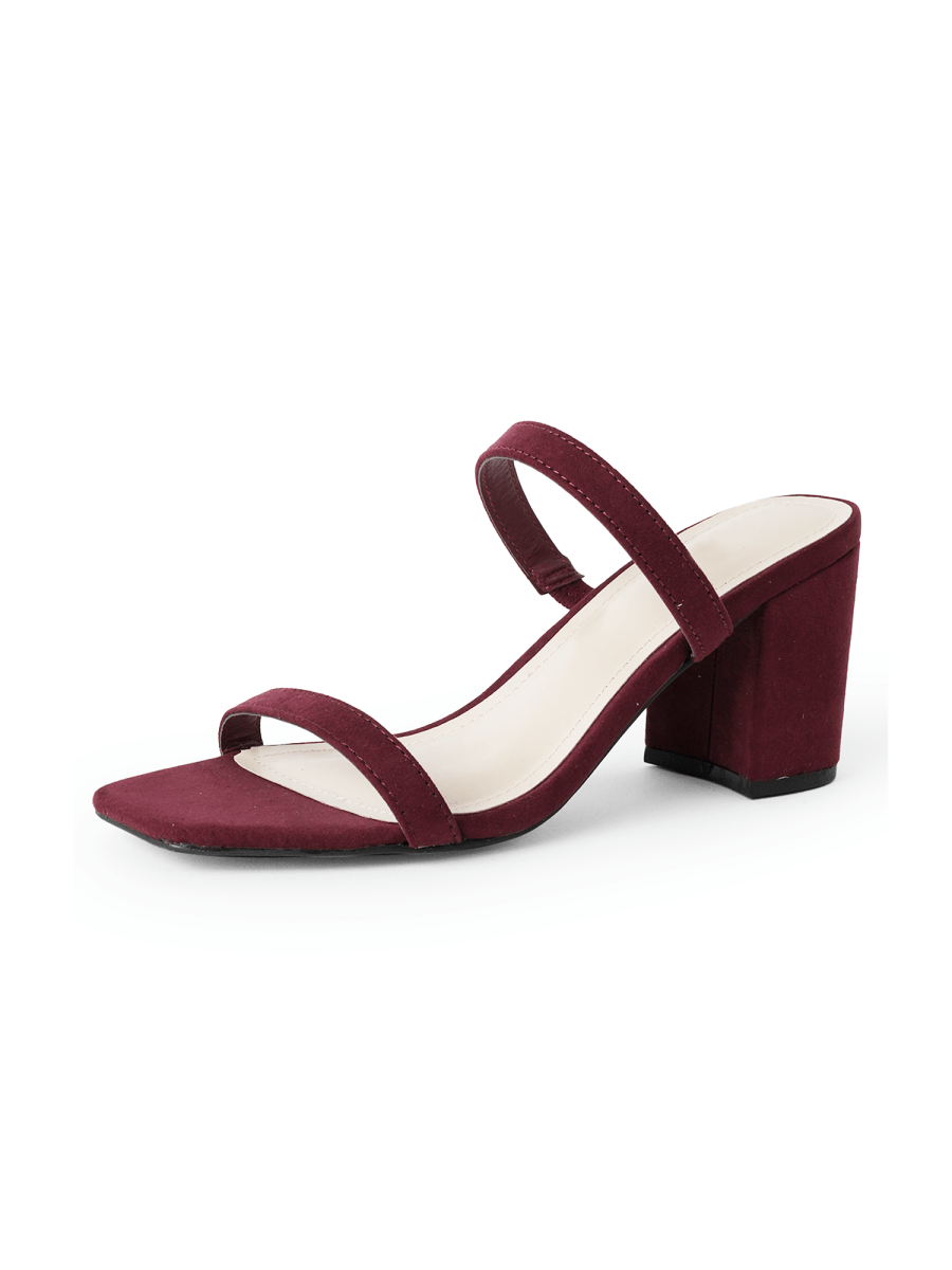Stormi | Burgundy Suede Heels by J.Adams – Don't Panic Shoes
