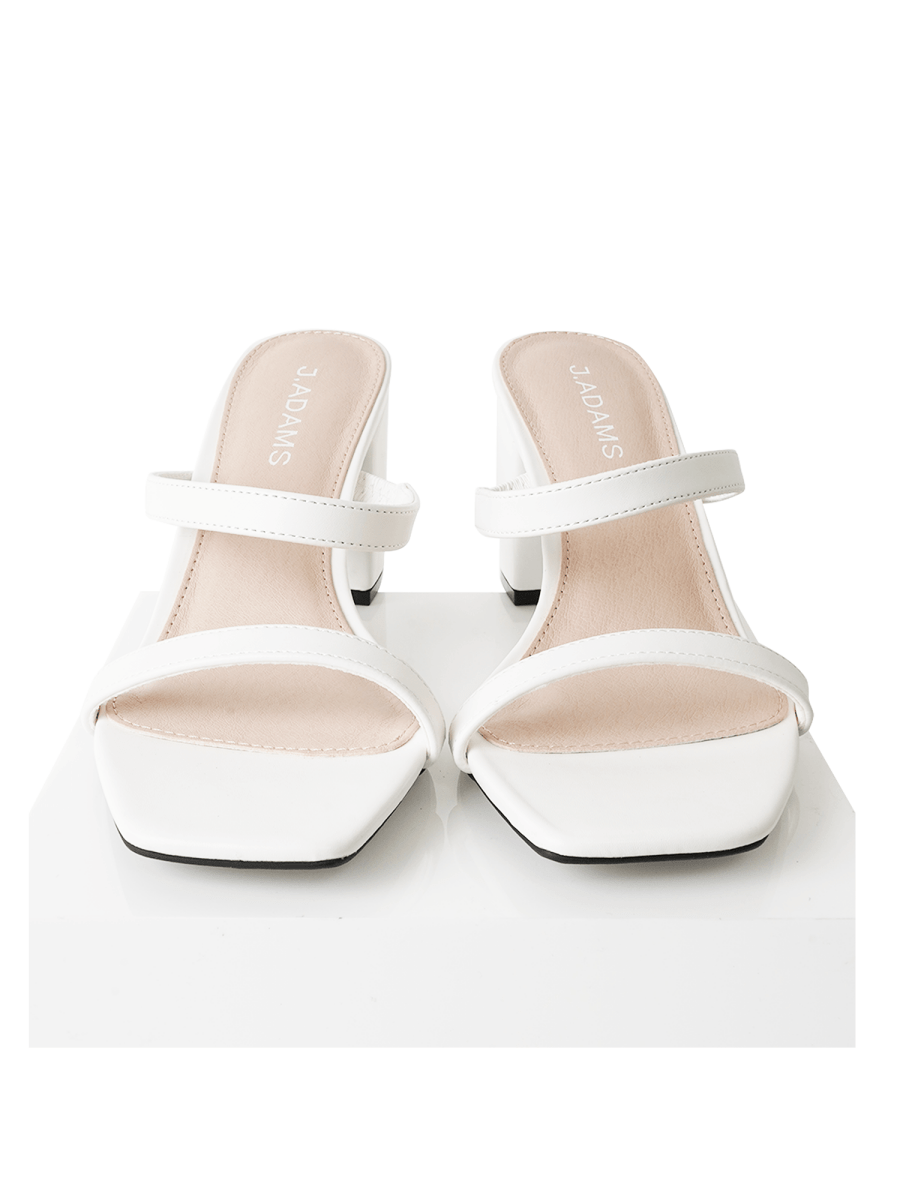 Stormi | White Heels by J.Adams – Don't Panic Shoes