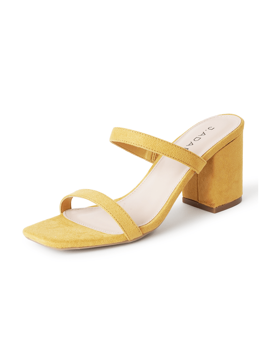 Stormi | Yellow Suede Heels by J.Adams – Don't Panic Shoes