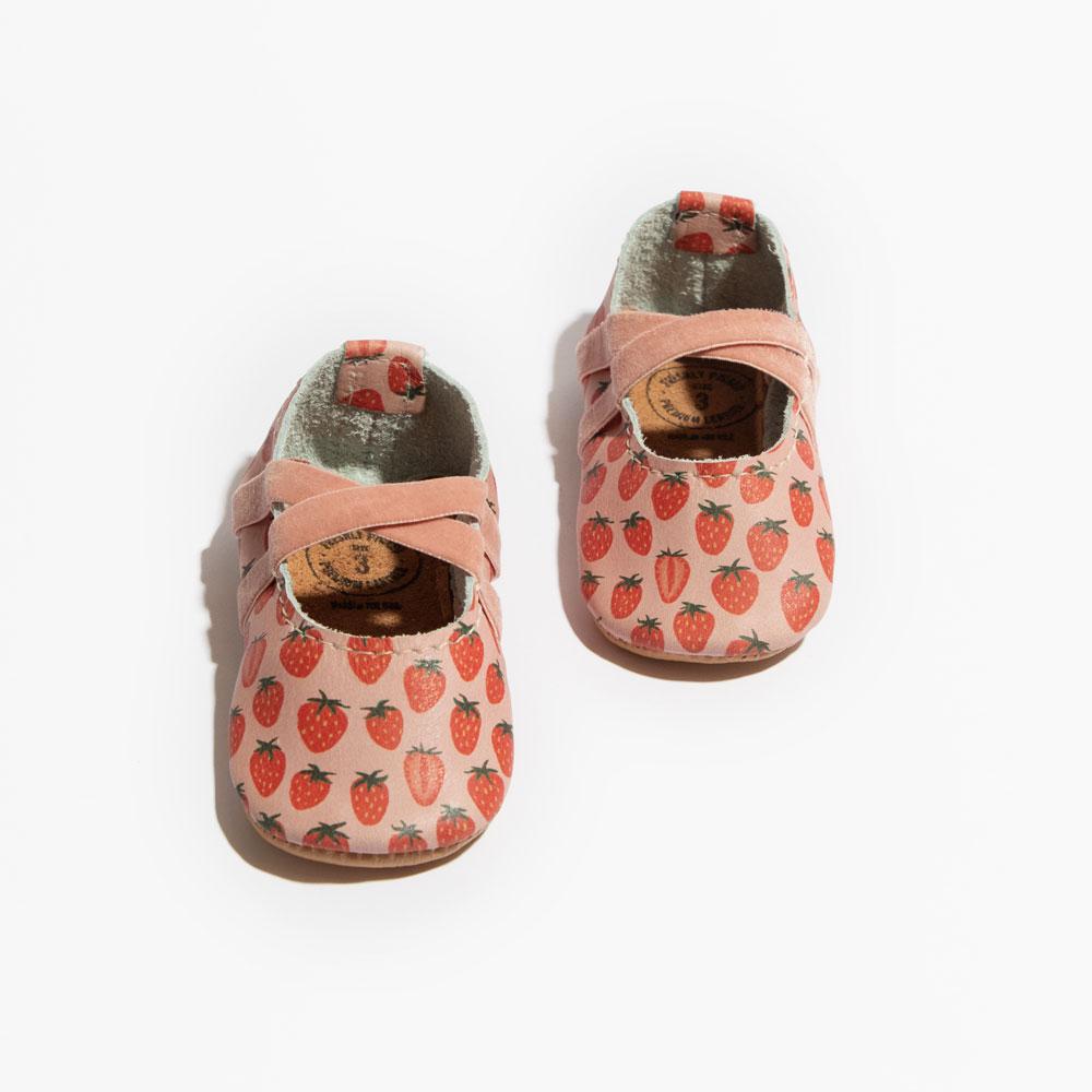 Strawberry Fields Ballet Slipper Baby Shoe Ballet Slipper by Freshly Picked – Don't Panic Shoes