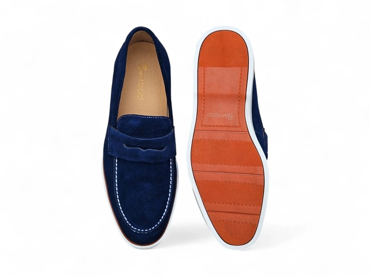 Supple Suede Penny Loafer Sporty Sole Premium Ks660 - 03s Shoes by Carrucci Shoes – Don't Panic Shoes
