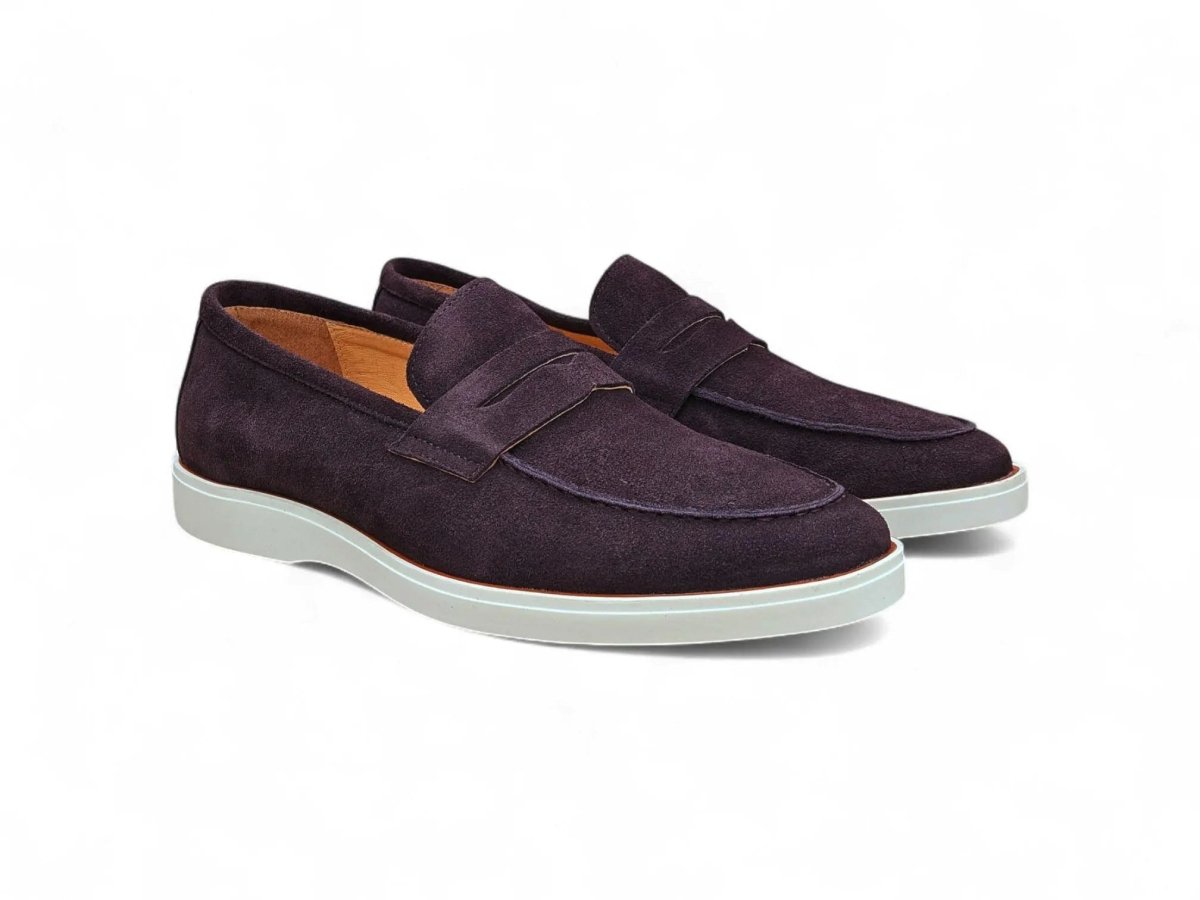 Supple Suede Penny Loafer Sporty Sole Premium Ks660 - 03s Shoes by Carrucci Shoes – Don't Panic Shoes