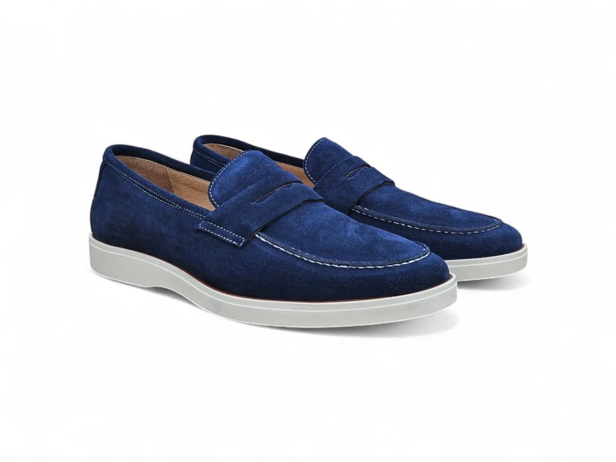 Supple Suede Penny Loafer Sporty Sole Premium Ks660 - 03s Shoes by Carrucci Shoes – Don't Panic Shoes