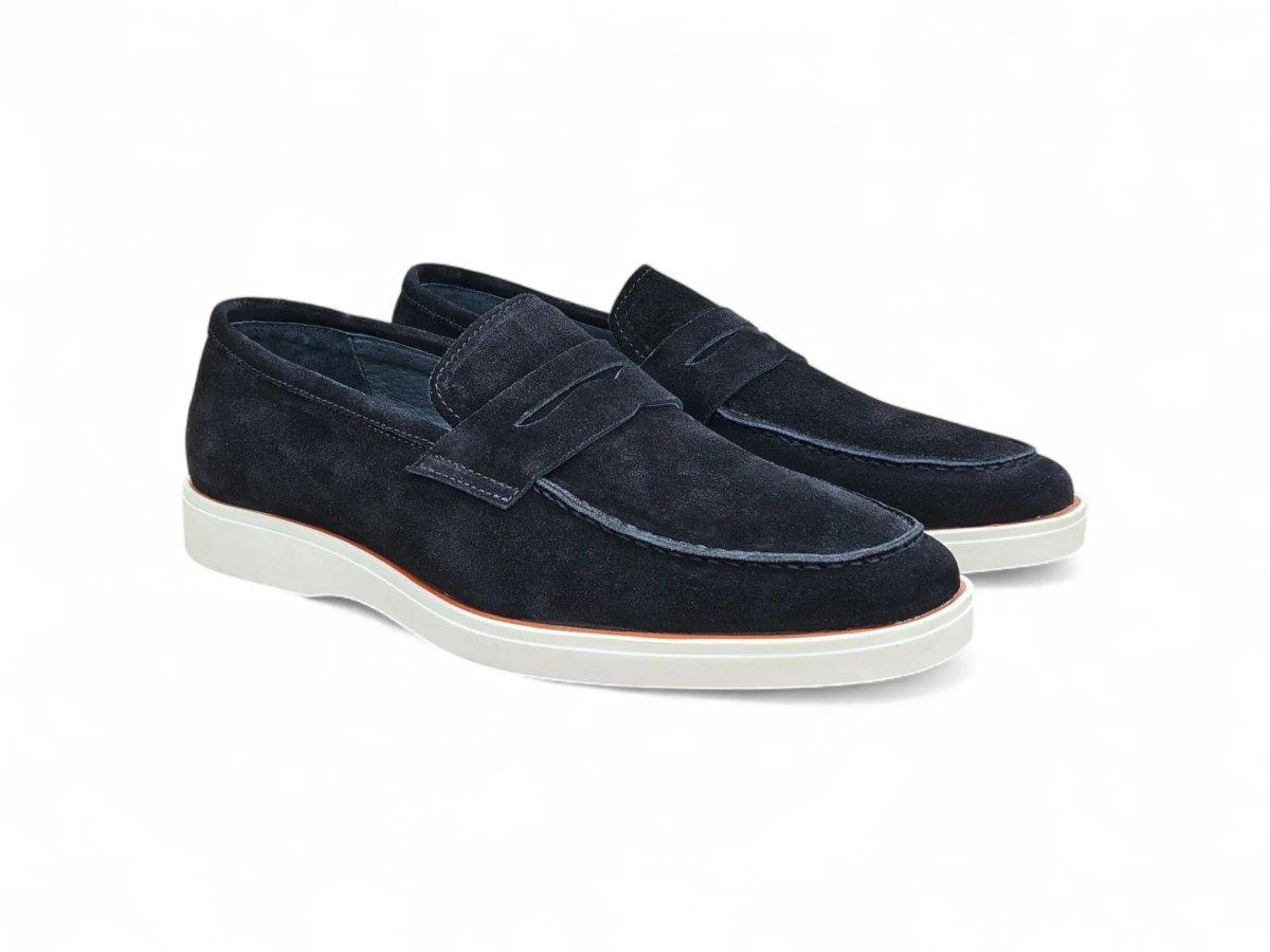 Supple Suede Penny Loafer Sporty Sole Premium Ks660 - 03s Shoes by Carrucci Shoes – Don't Panic Shoes