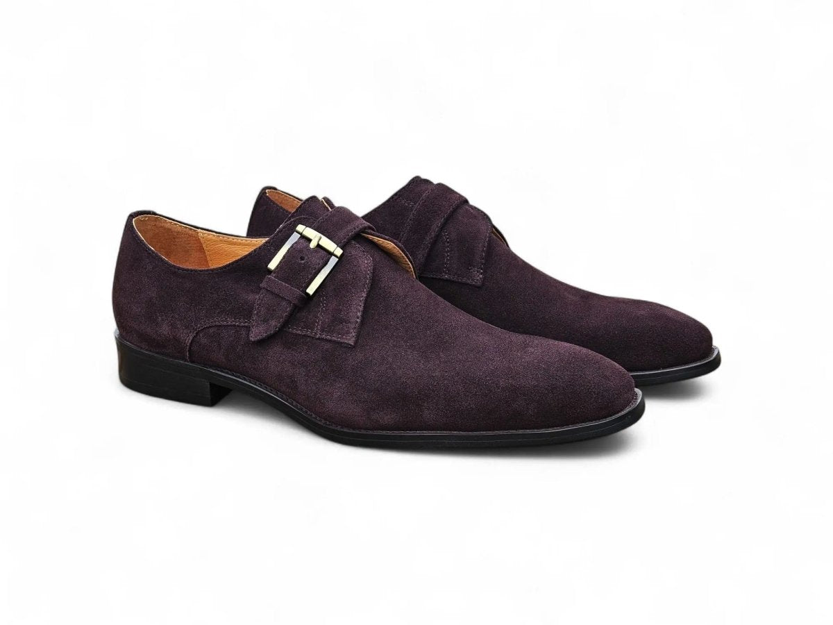 Supple Suede Single Monk Decorative Buckle Ks509 - 12s Shoes by Carrucci Shoes – Don't Panic Shoes