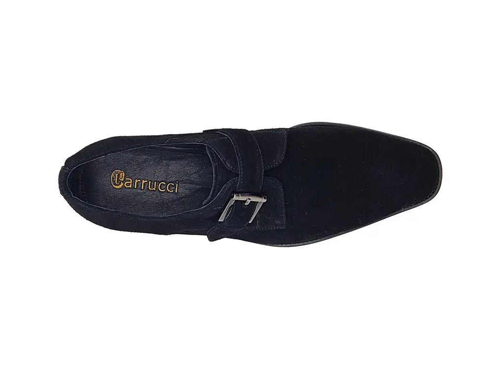 Supple Suede Single Monk Decorative Buckle Ks509 - 12s Shoes by Carrucci Shoes – Don't Panic Shoes