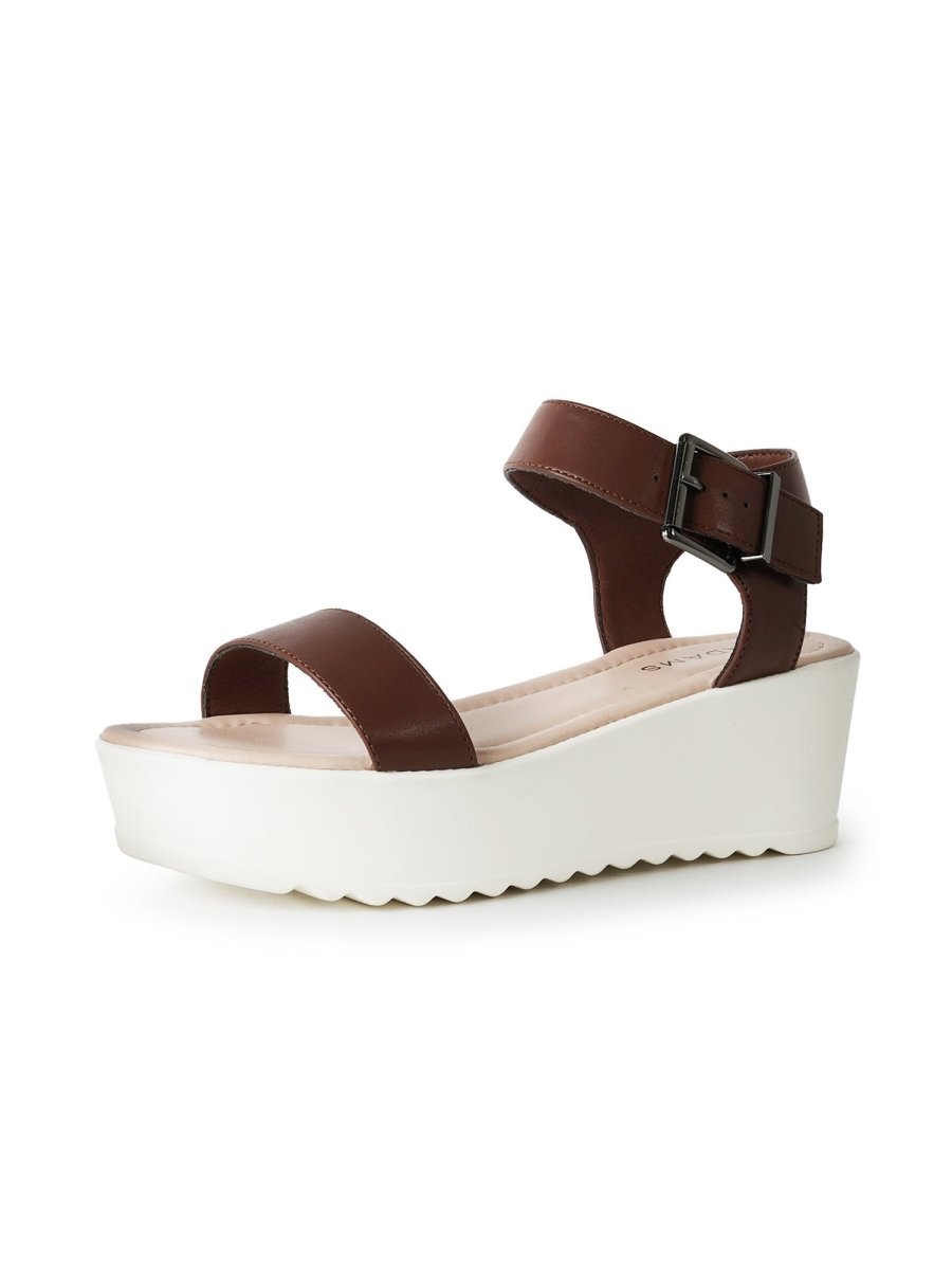Surf | Dark Chocolate Sandals by J.Adams – Don't Panic Shoes