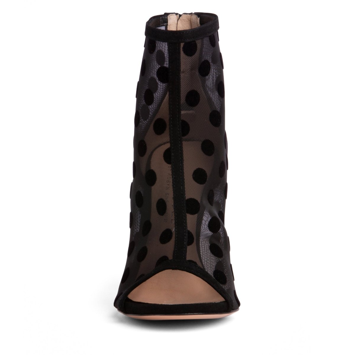 Tatiana Women’S Suede Mesh Polka Dot Stiletto Bootie Bootie by Beautiisoles – Don't Panic Shoes