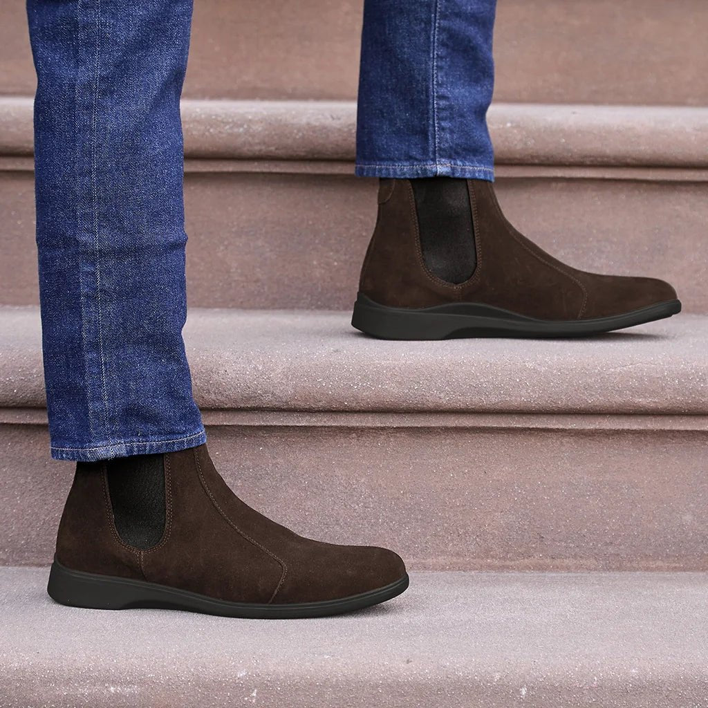 The Chelsea Walnut Premium Shoes Everyday Comfort Wear Men's Chelsea Boots by Amberjack – Don't Panic Shoes