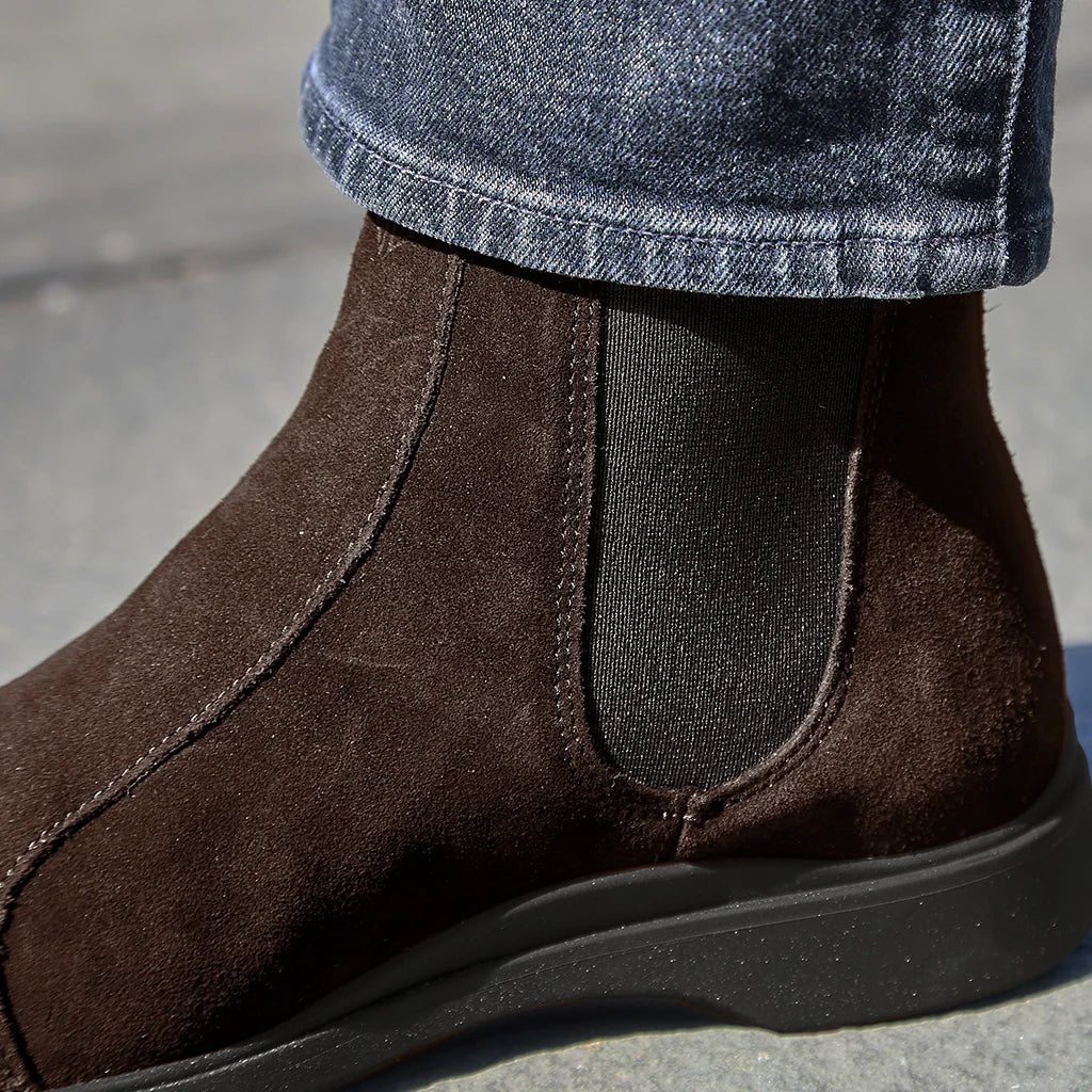 The Chelsea Walnut Premium Shoes Everyday Comfort Wear Men's Chelsea Boots by Amberjack – Don't Panic Shoes