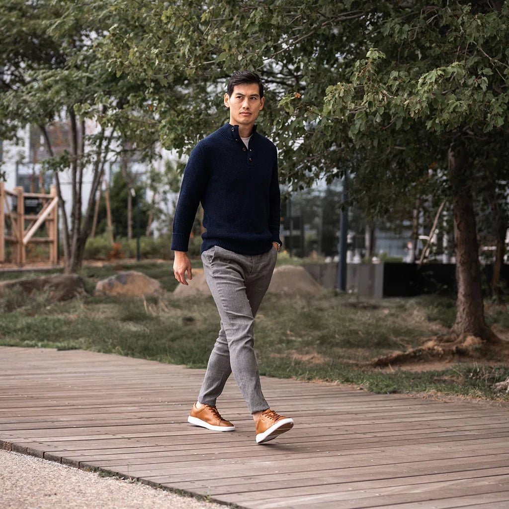 The Low - Top Honey Sneaker Casual Everyday Footwear Men's Dress Shoes by Amberjack – Don't Panic Shoes