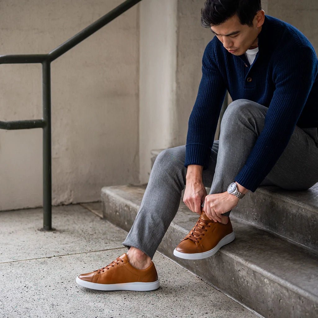 The Low - Top Honey Sneaker Casual Everyday Footwear Men's Dress Shoes by Amberjack – Don't Panic Shoes