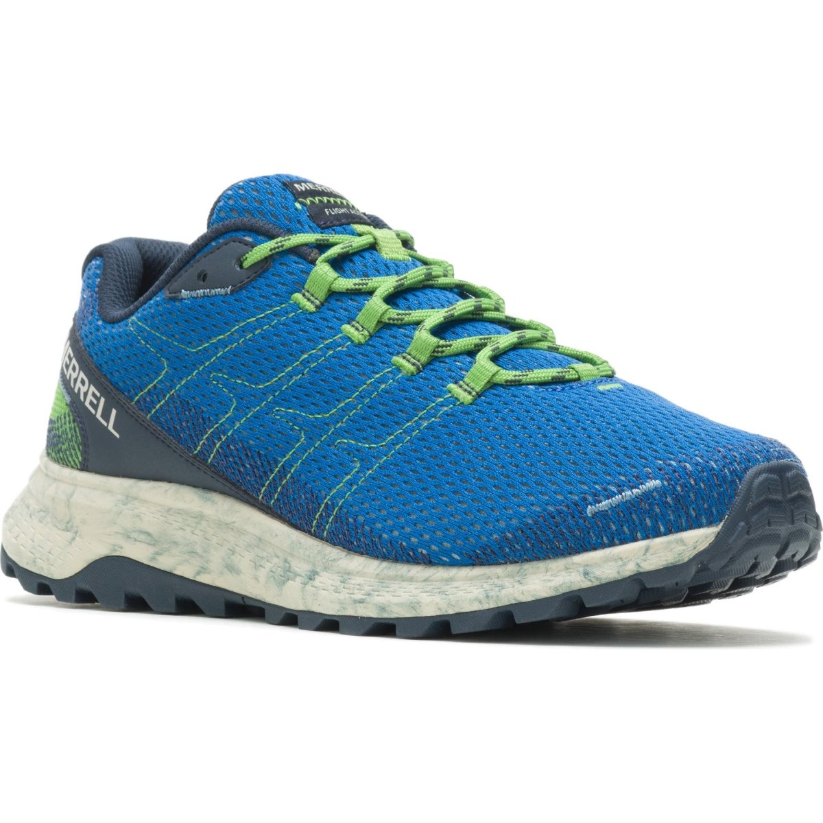 The Merrell Fly Strike Is A Men's Blue Outdoor Shoe With Model Number J066987 Designed For Durability Footwear by Merrell – Don't Panic Shoes