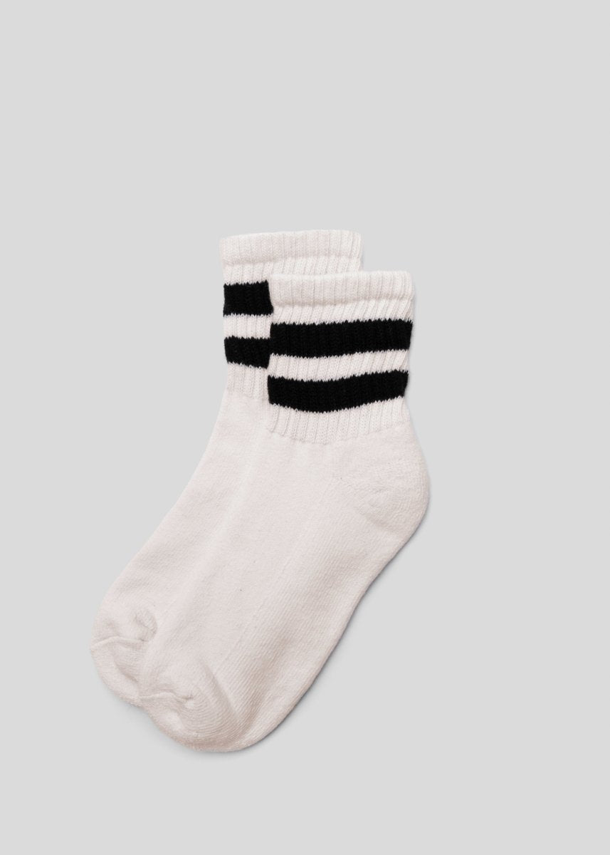 The Mono Stripe Quarter Crew Socks by American Trench – Don't Panic Shoes