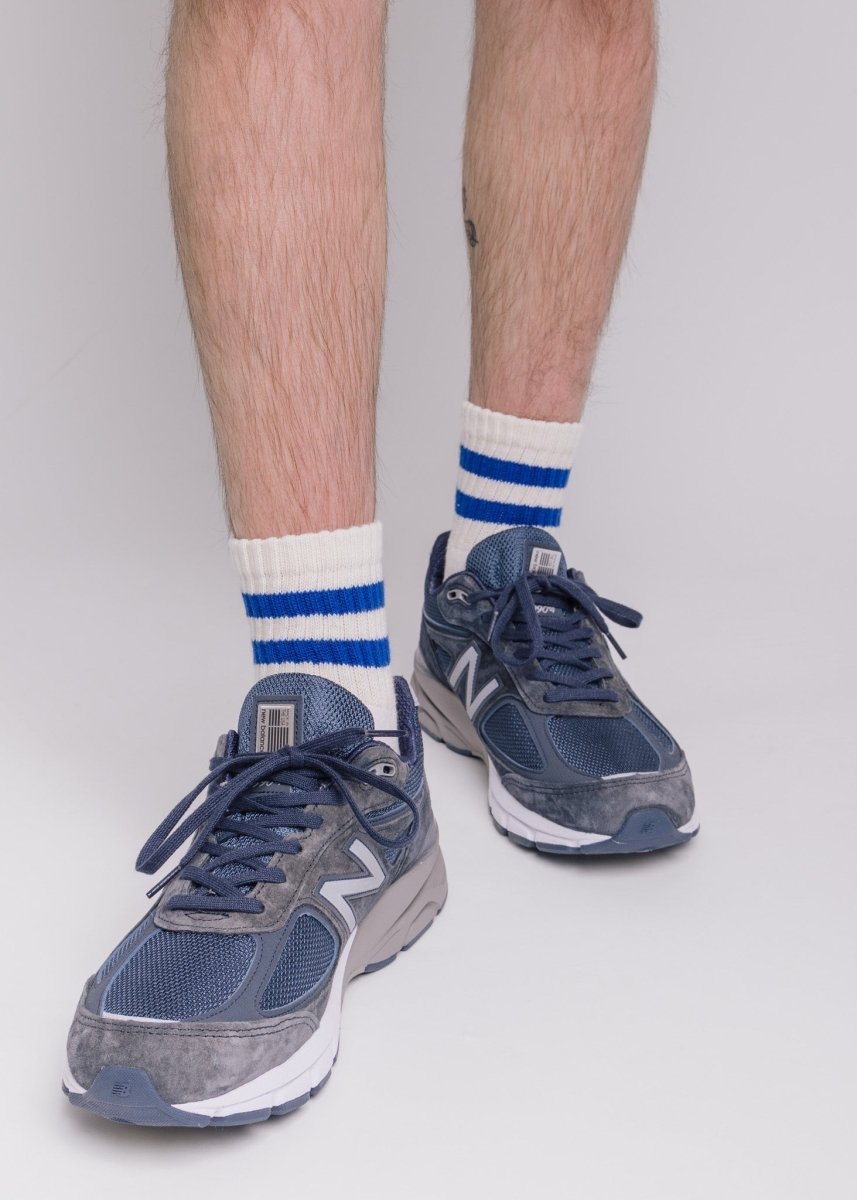 The Mono Stripe Quarter Crew Socks by American Trench – Don't Panic Shoes