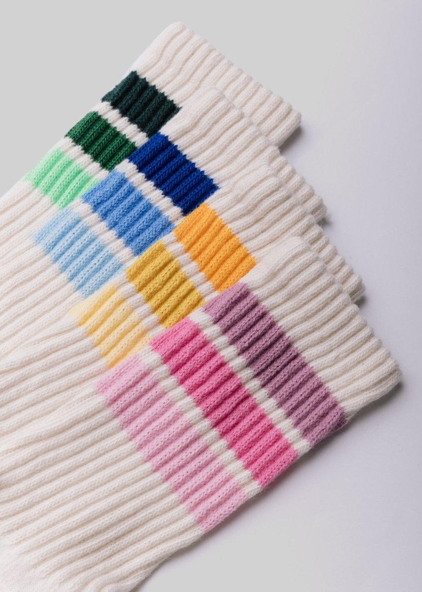 The Retro Birthday Stripe Socks by American Trench – Don't Panic Shoes