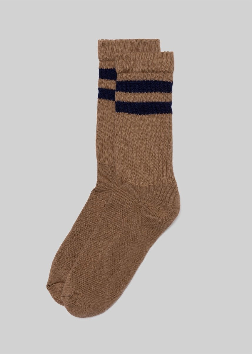 The Retro Double Stripe Socks by American Trench – Don't Panic Shoes