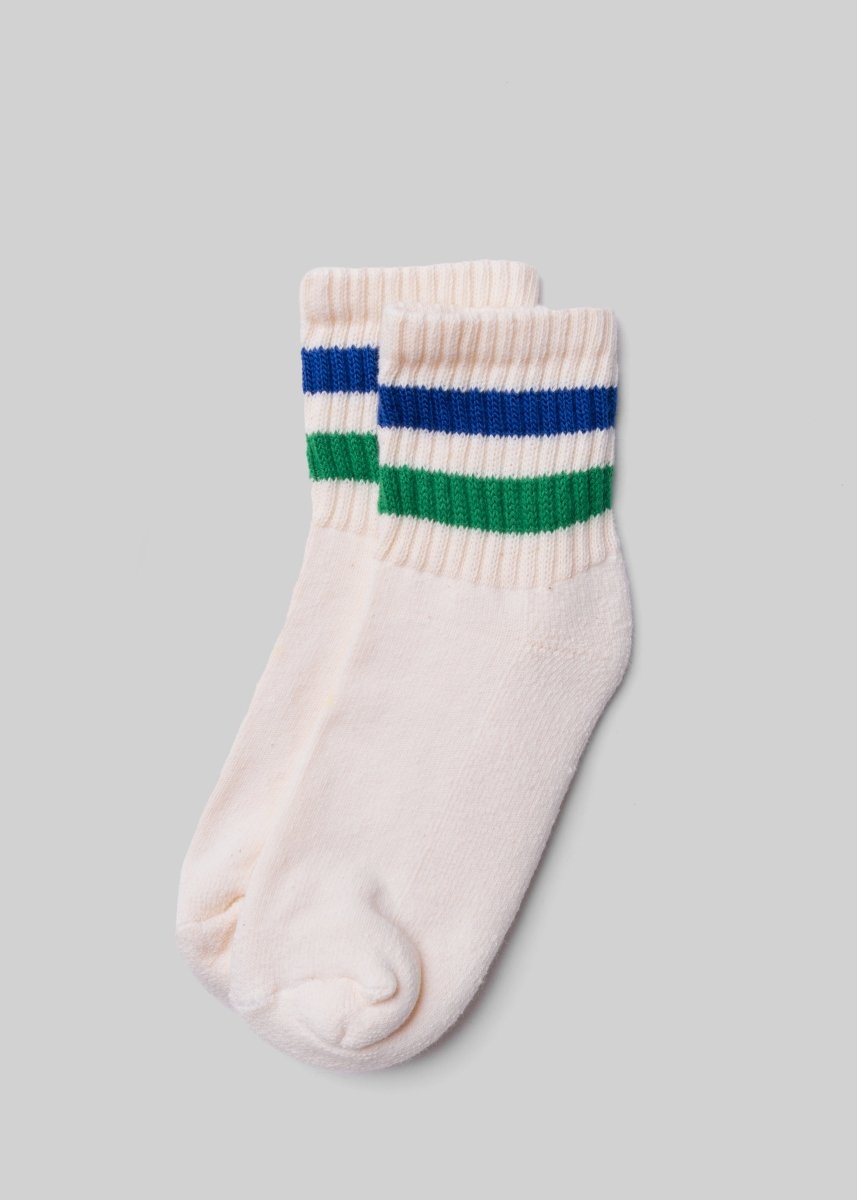 The Retro Stripe Quarter Crew Socks by American Trench – Don't Panic Shoes