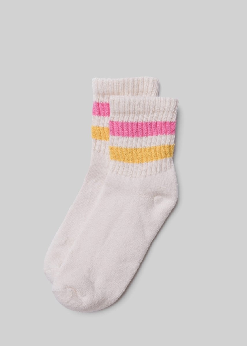 The Retro Stripe Quarter Crew Socks by American Trench – Don't Panic Shoes