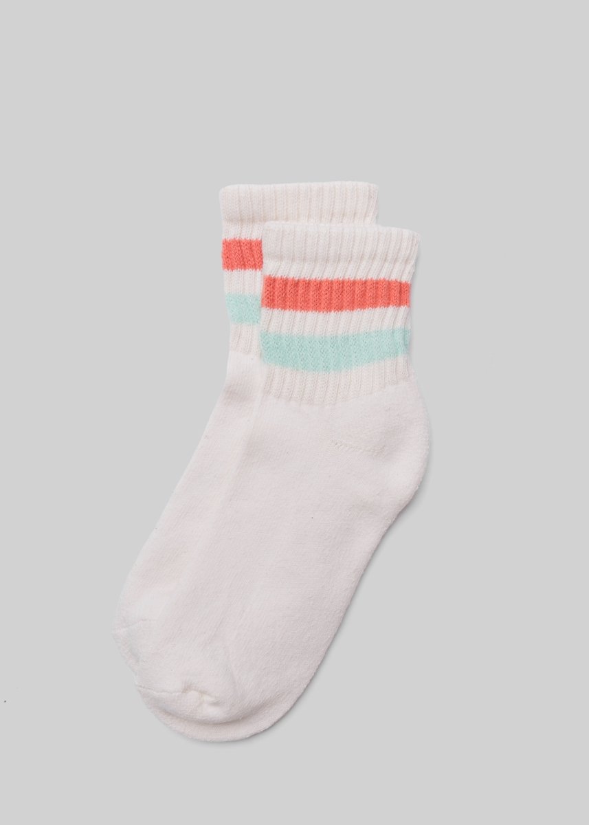 The Retro Stripe Quarter Crew Socks by American Trench – Don't Panic Shoes