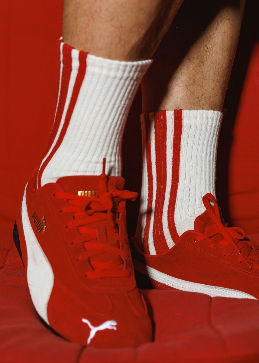 The Vertical Stripe Socks by American Trench – Don't Panic Shoes