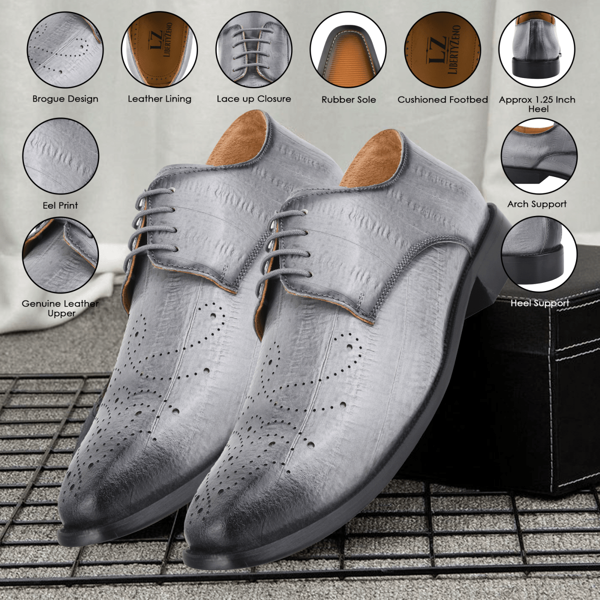 Thomas Genuine Leather Oxford Men's Dress Shoes Shoes by Libertyzeno – Don't Panic Shoes