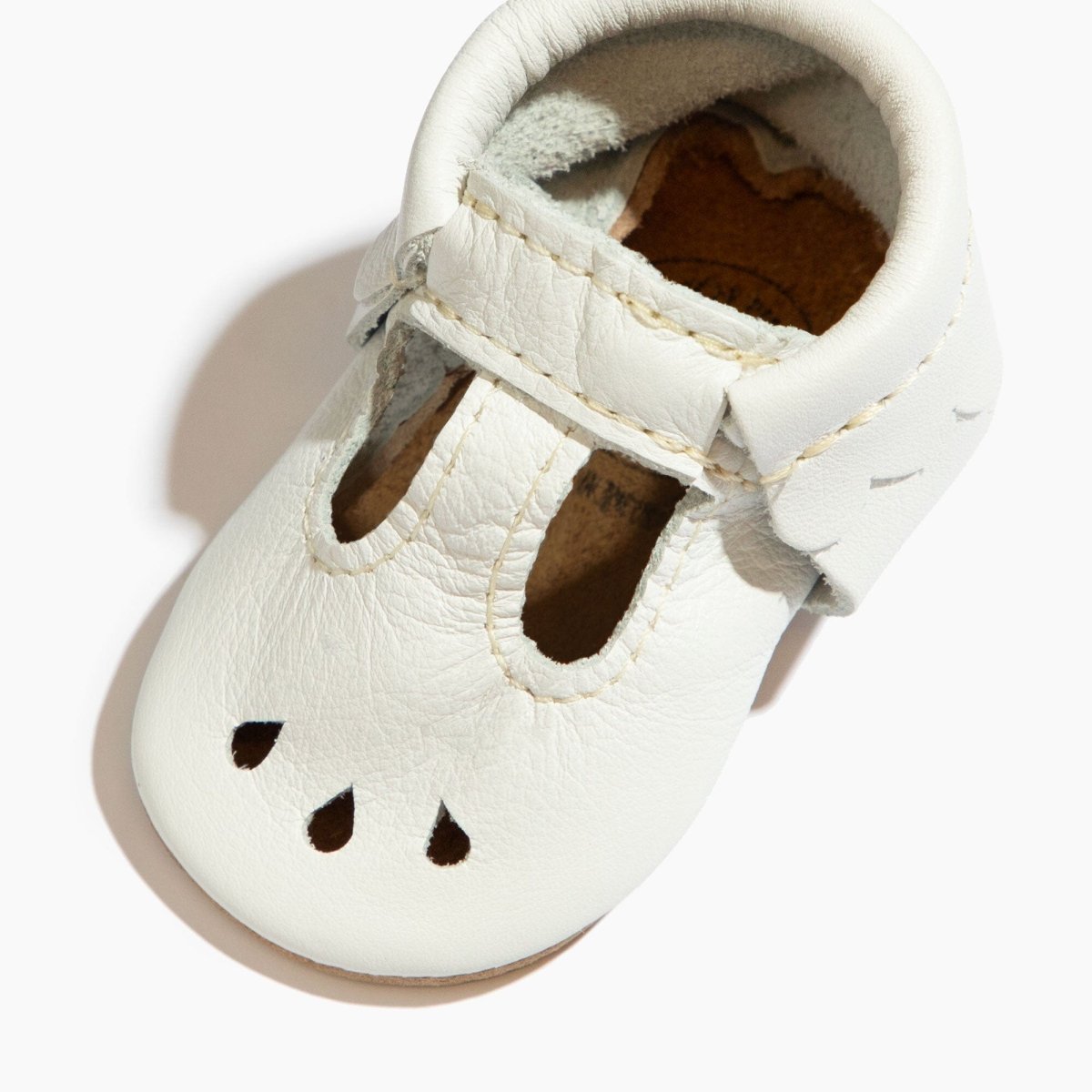 Toasted Bright White Mary Jane Baby Shoe Mary Jane by Freshly Picked – Don't Panic Shoes