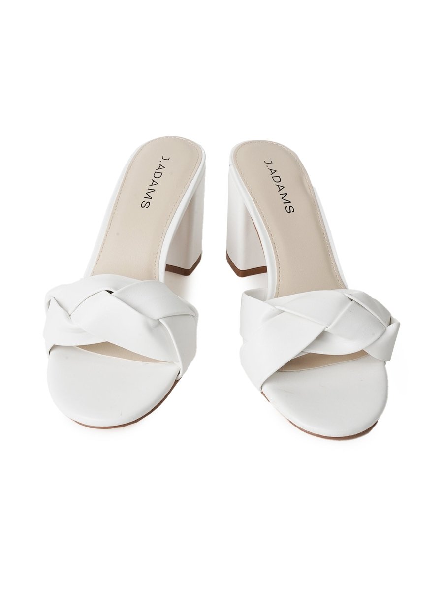 Tori | White Sandals by J.Adams – Don't Panic Shoes