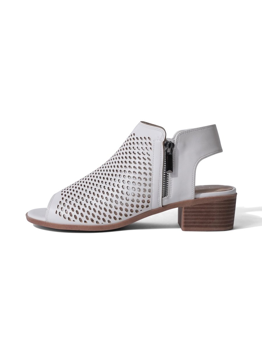Tracy | White Booties by J.Adams – Don't Panic Shoes